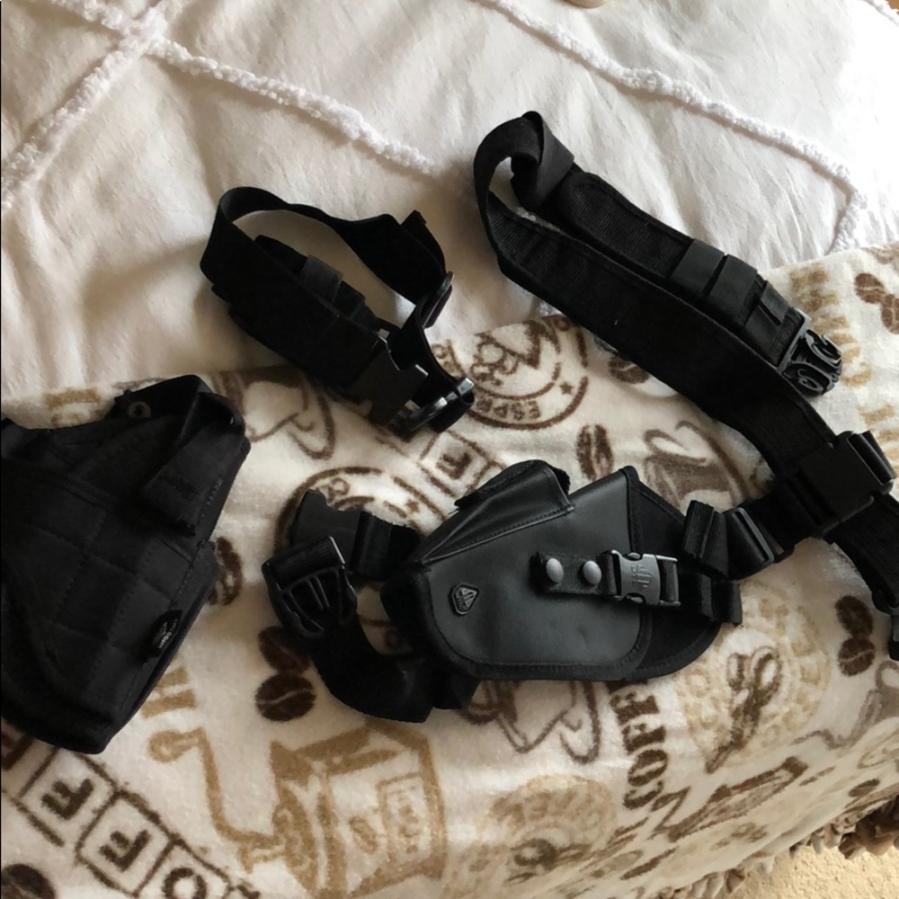 Velcro gun holster belt set